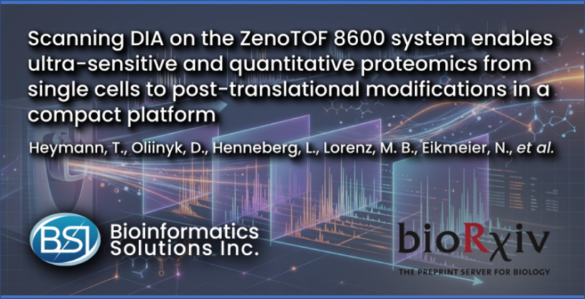 基于DIA技术,ZenoTOF 8600系统可在一体化分析平台上实现从单细胞层面到翻译后修饰水平的超高灵敏度定量蛋白质组学研究